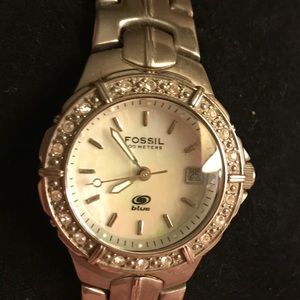 Ladies Rhinestone Silver Watch